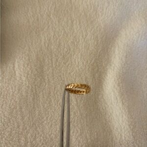 Dia Harringbone/Arrow Patterned Ring, 14k, Size 5